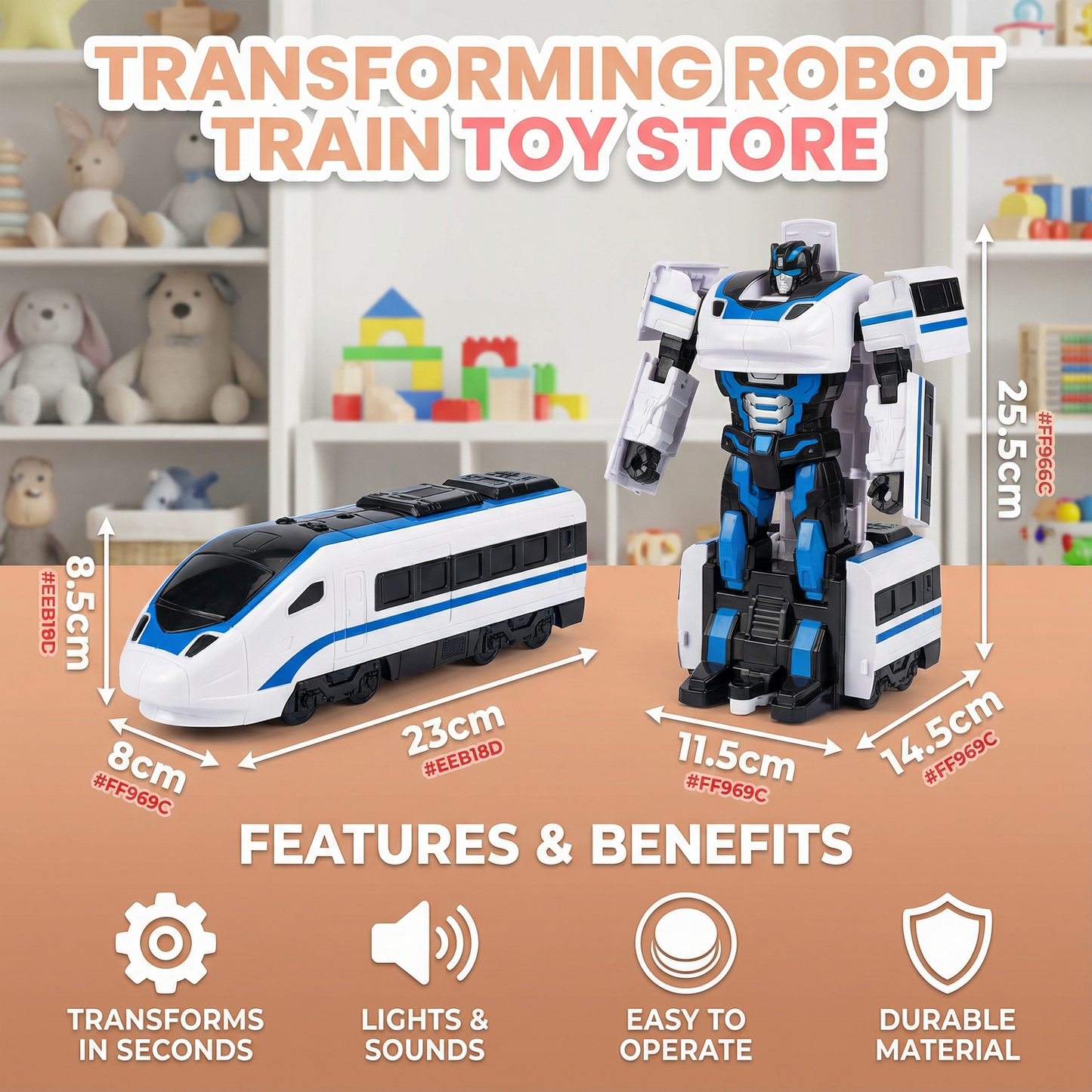 Transforming Robot Train Toy