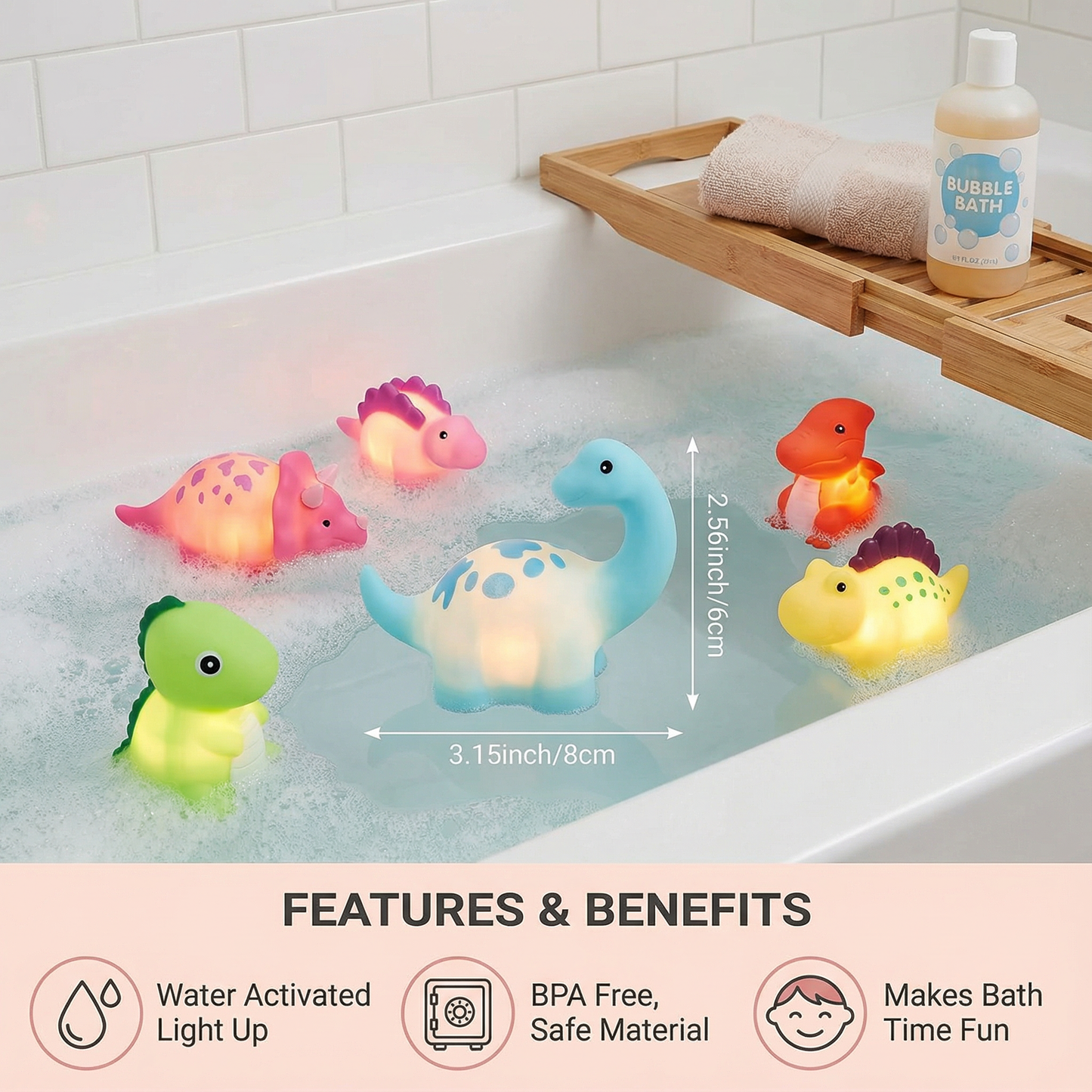 Light Up Dinosaurier Bath Toy