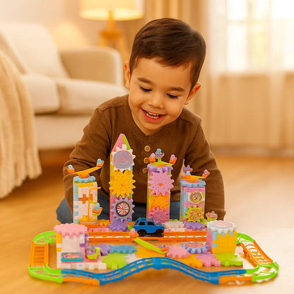 Rotating Montessori Cogwheel Building Block Toy