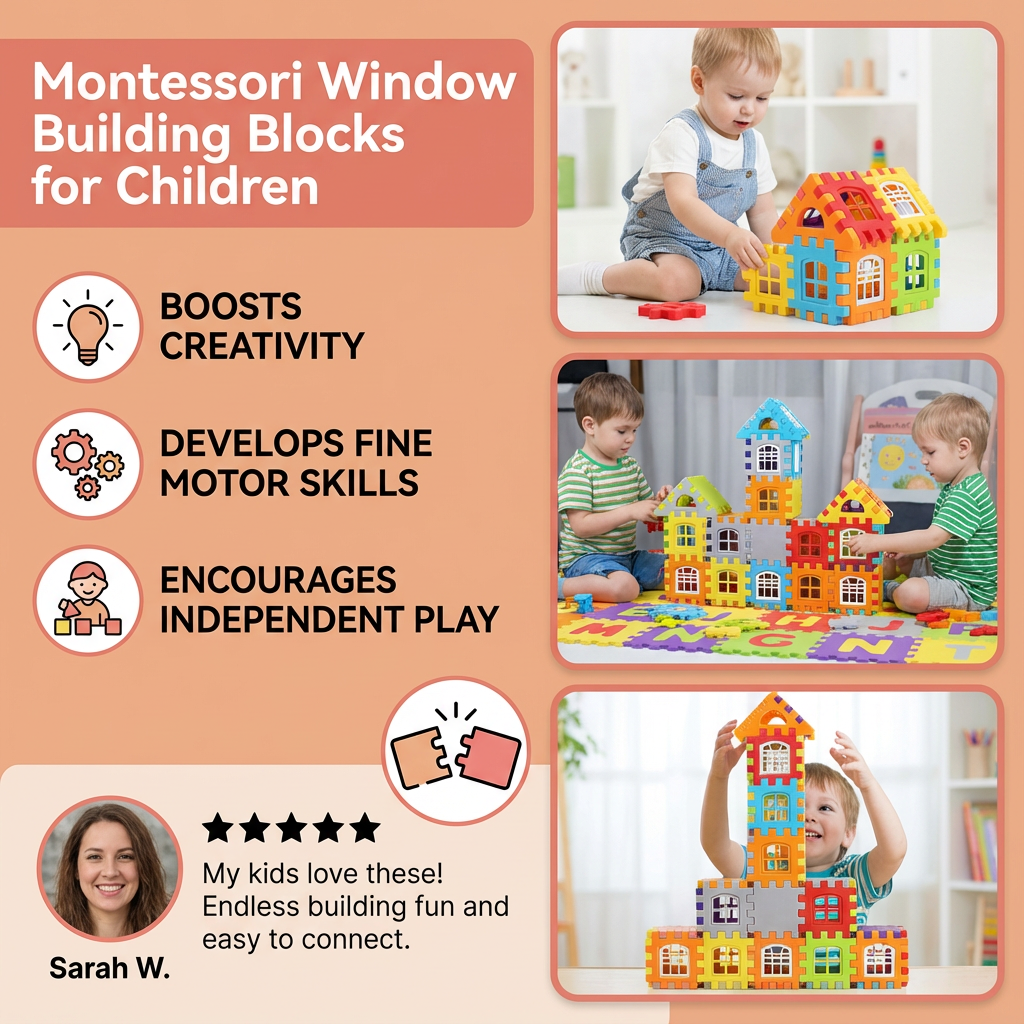 Montessori Window Building Blocks for Children
