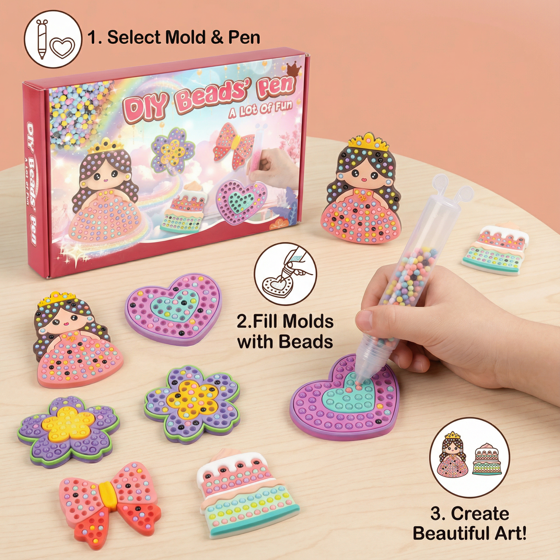 Magical Bead Painting – DIY Set for Kids