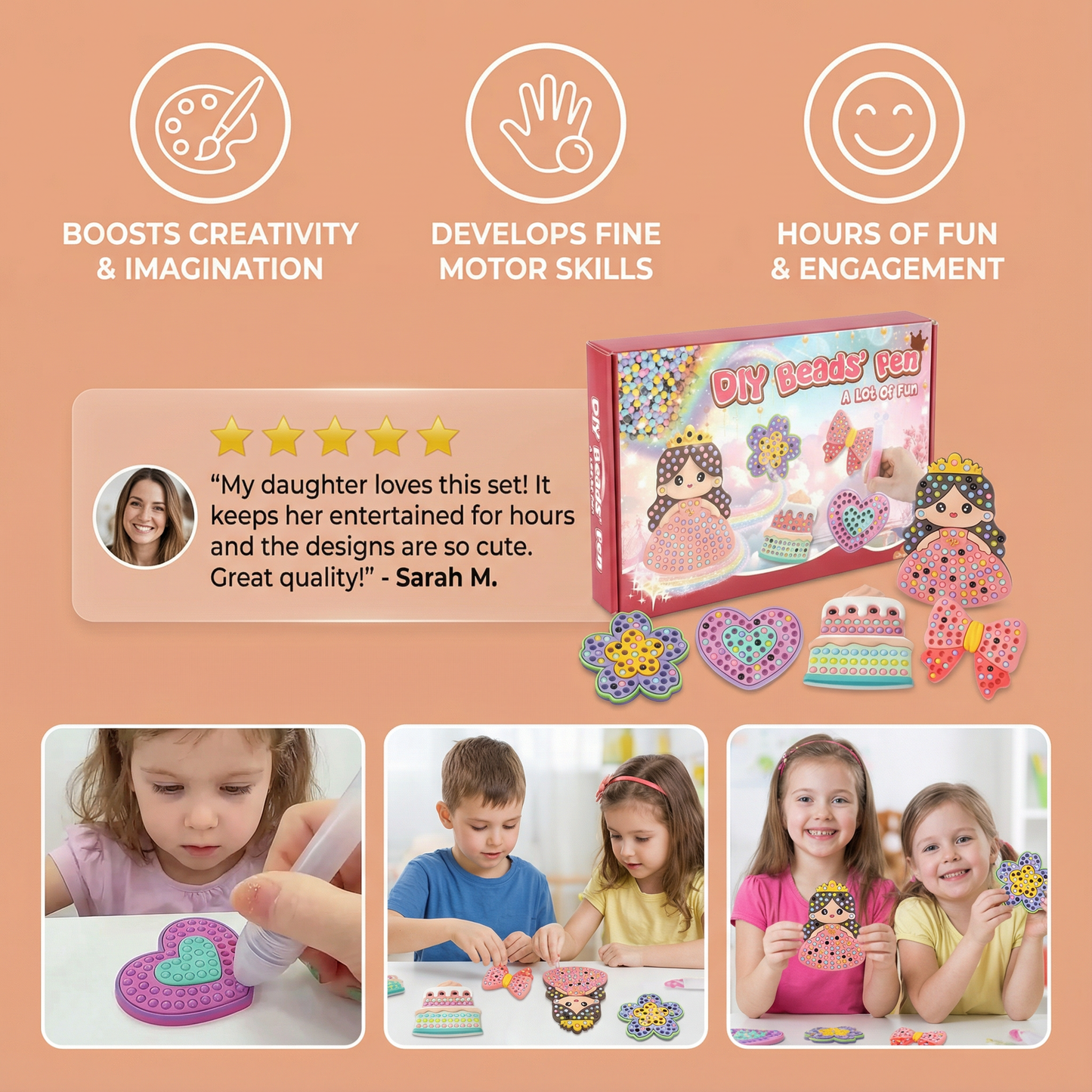 Magical Bead Painting – DIY Set for Kids