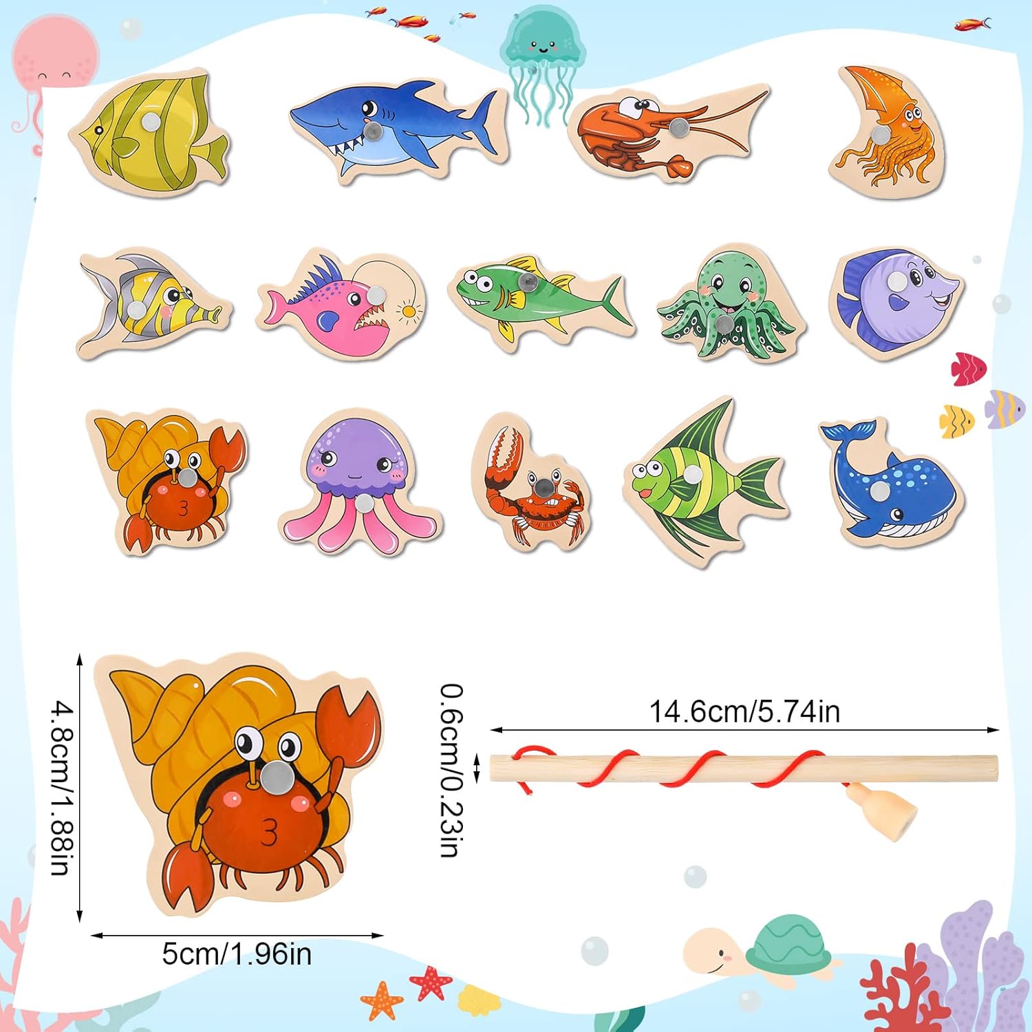 Montessori Fishing Rod Game for Children