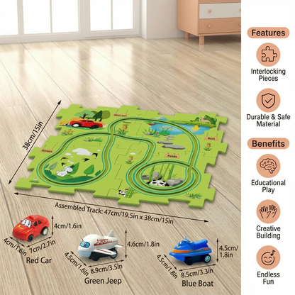 Puzzle Track Building Block Race