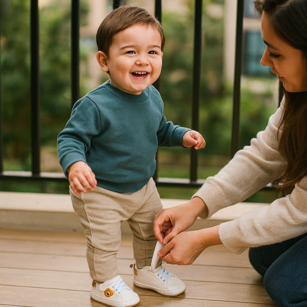 Toddler shoes in a cute bear design