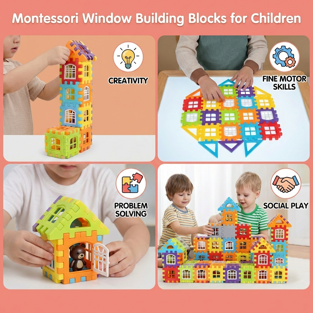 Montessori Window Building Blocks for Children