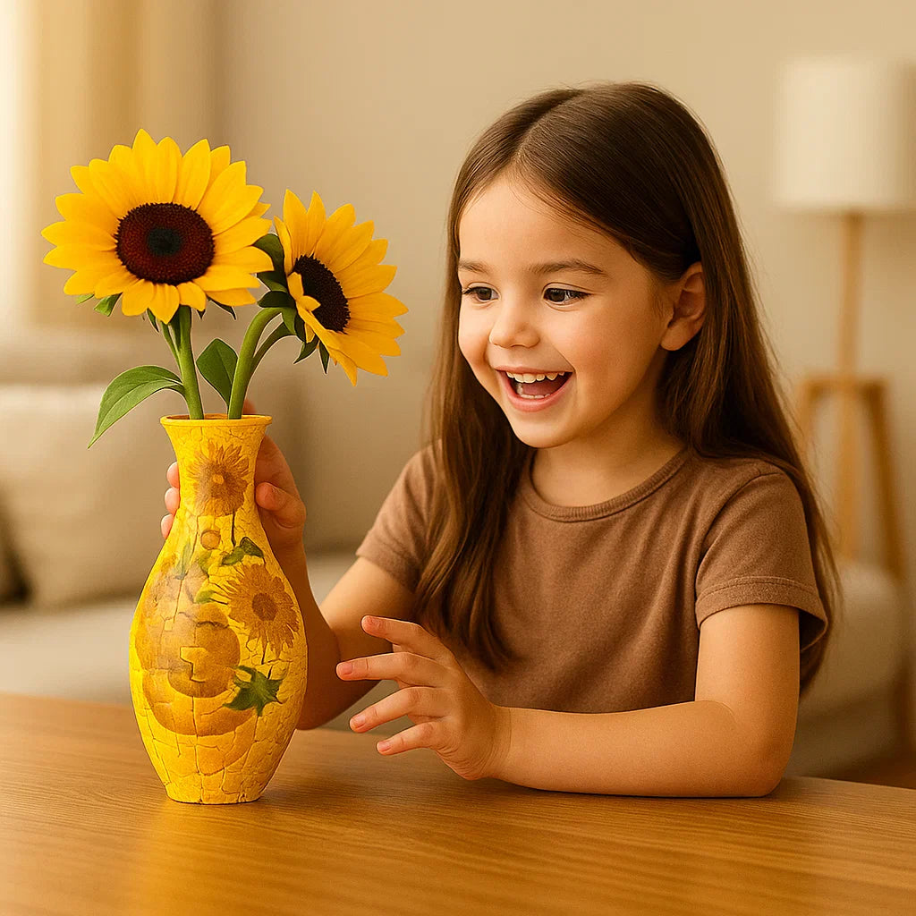 Elegant 3D Puzzle Vase – Suitable for Real Flowers