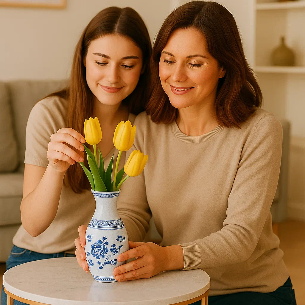 Elegant 3D Puzzle Vase – Suitable for Real Flowers