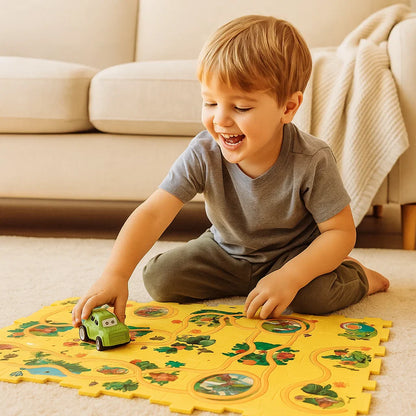 Puzzle Track Building Block Race