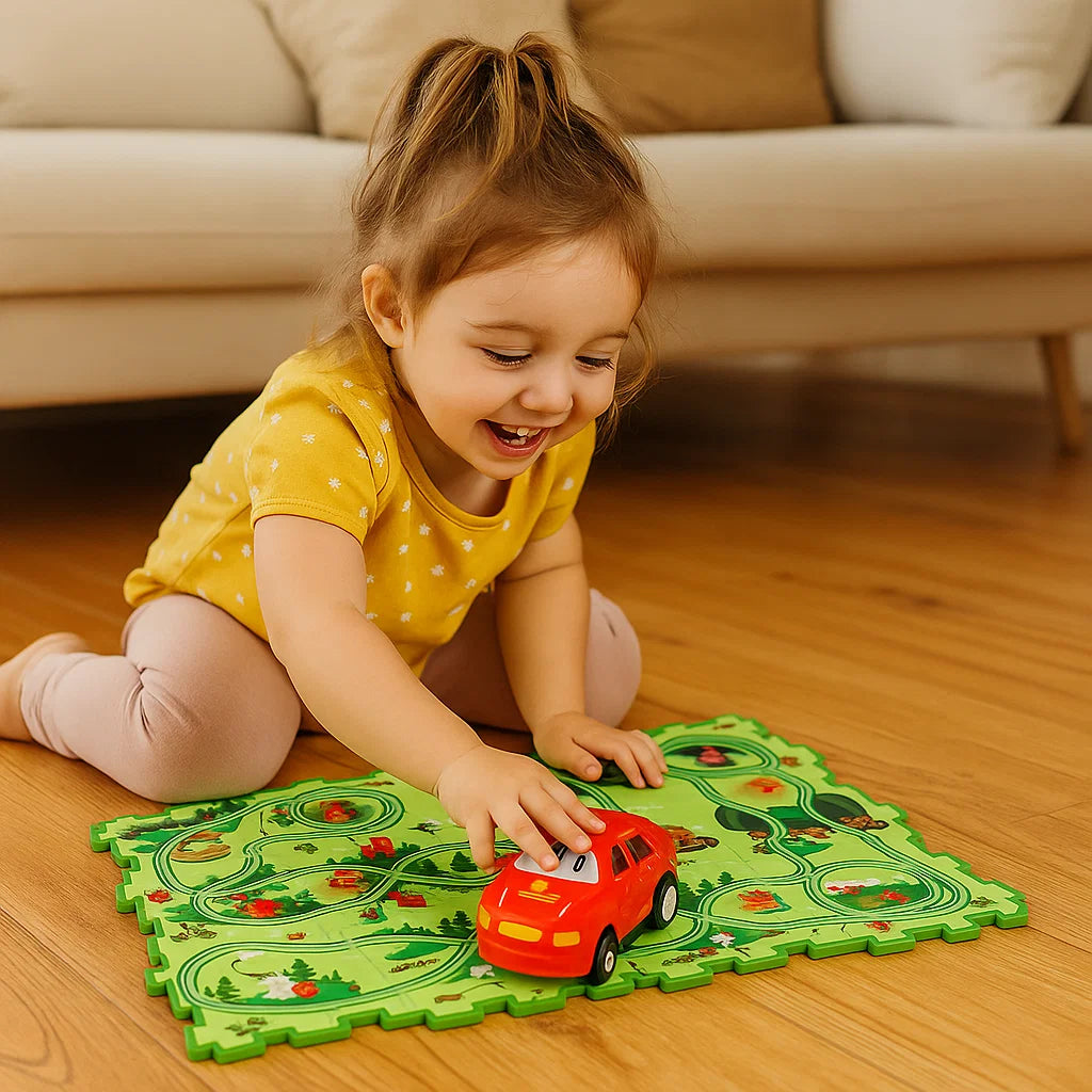 Puzzle Track Building Block Race