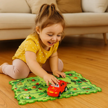 Puzzle Track Building Block Race