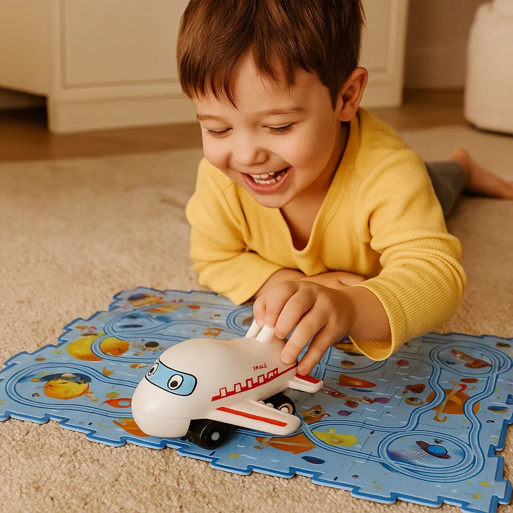Puzzle Track Building Block Race