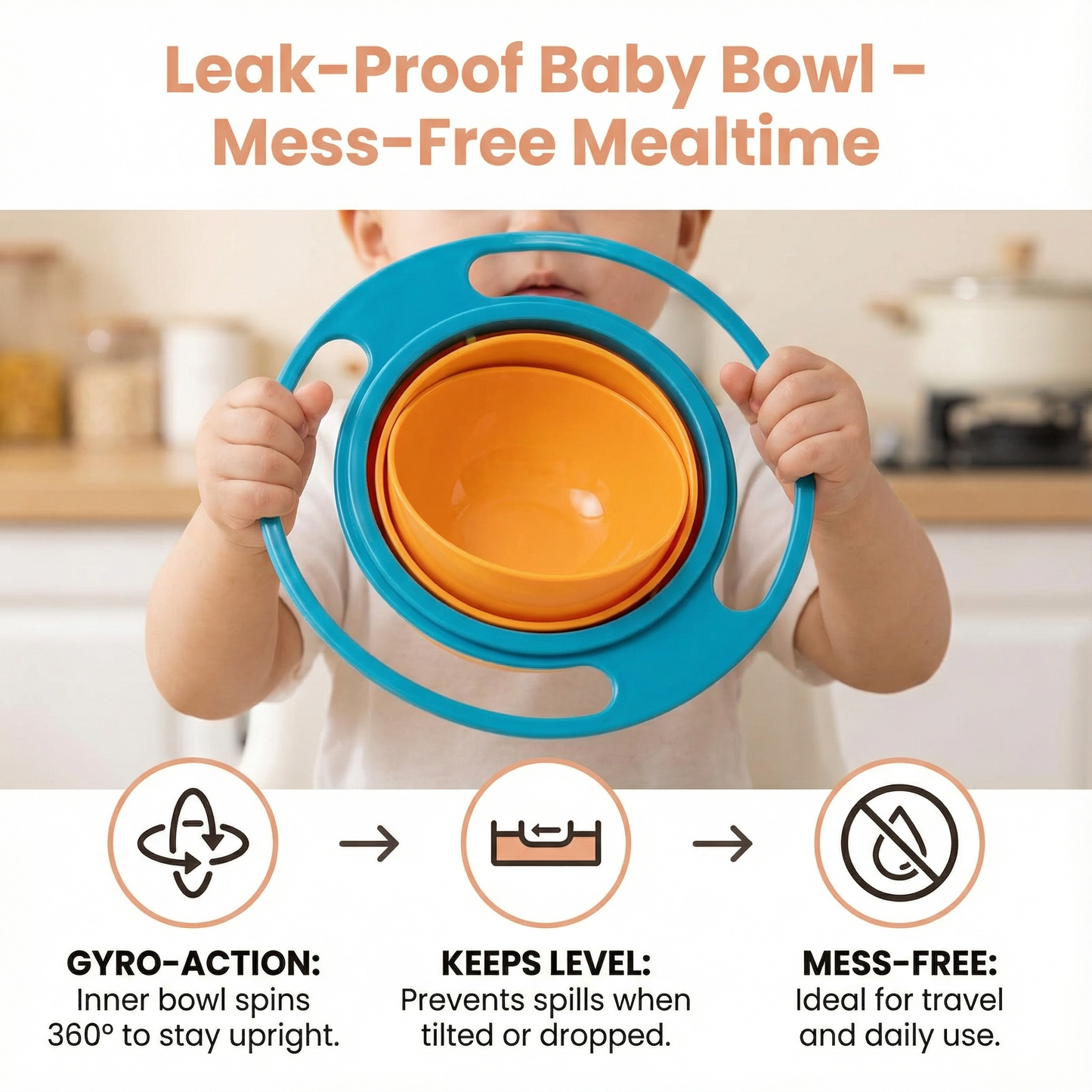 Leak-Proof Baby Bowl – Mess-Free Mealtime