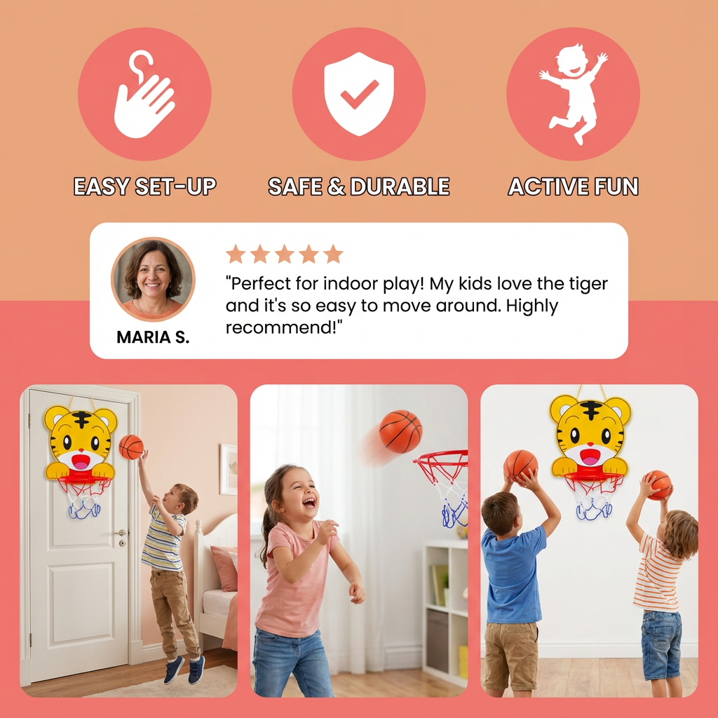 Cute Animal Basketball Set for Kids