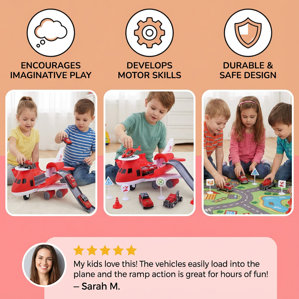 Airplane & Vehicle Play Set