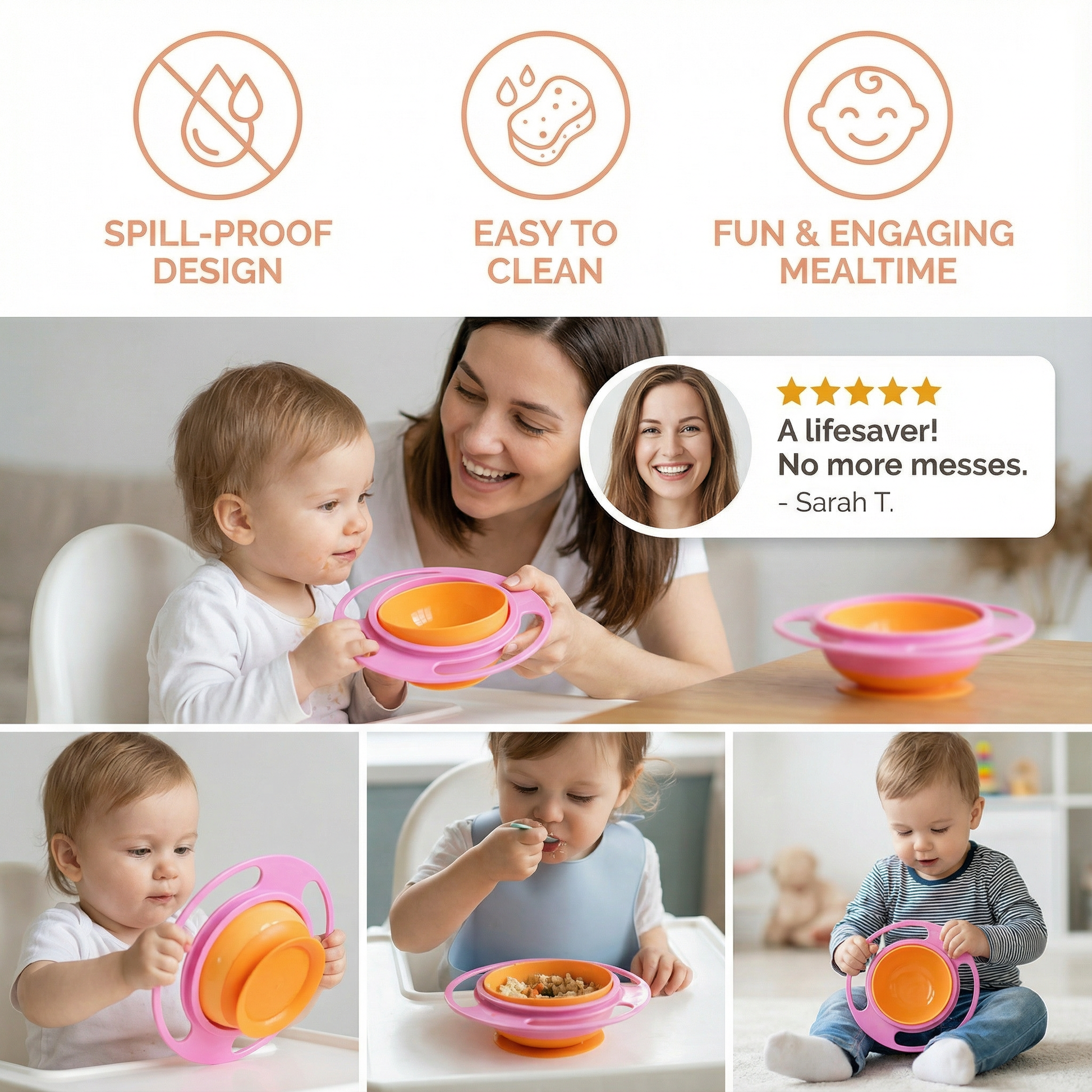 Leak-Proof Baby Bowl – Mess-Free Mealtime