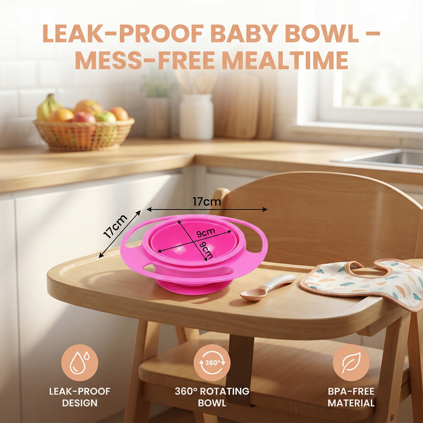 Leak-Proof Baby Bowl – Mess-Free Mealtime