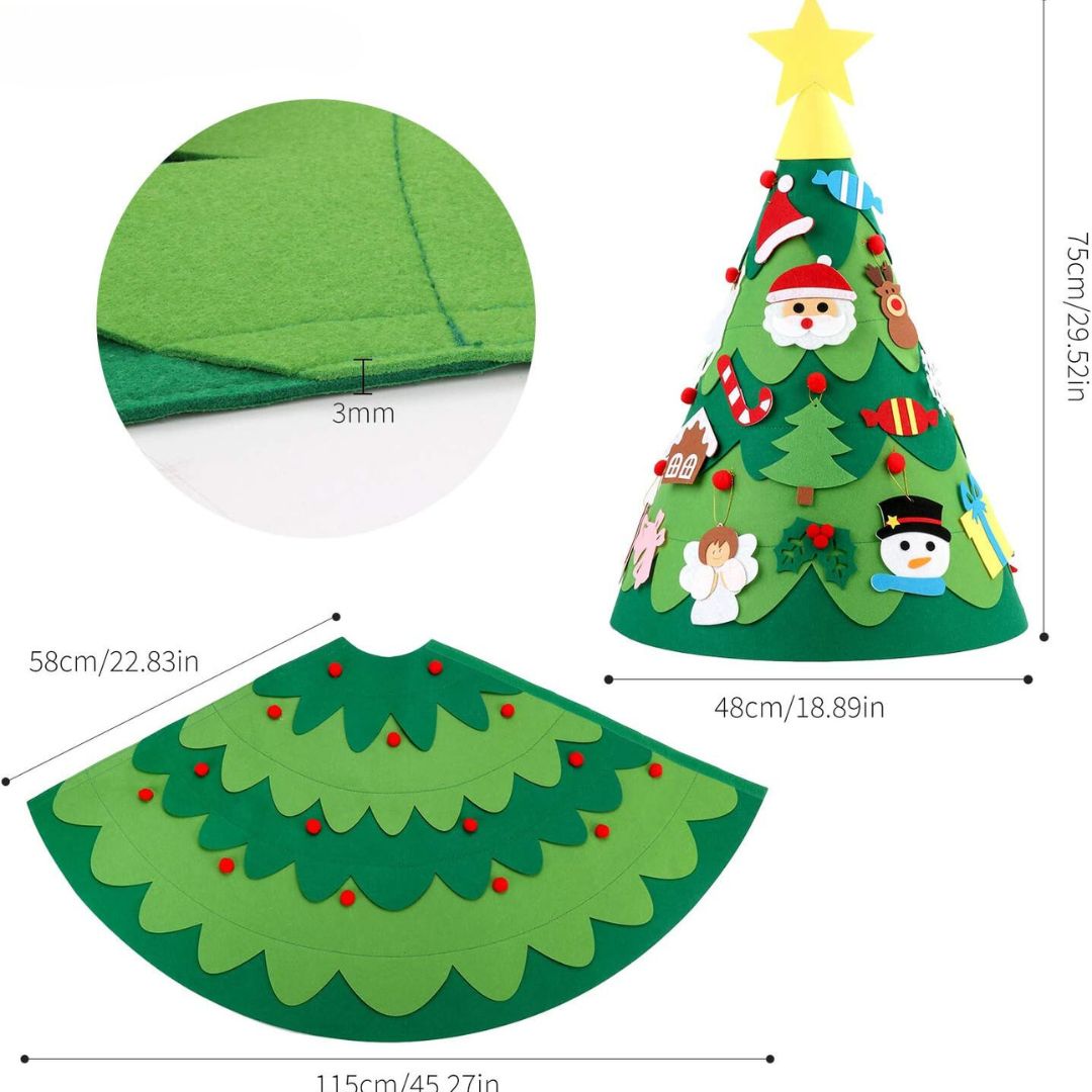 Montessori 3D Felt Christmas Tree
