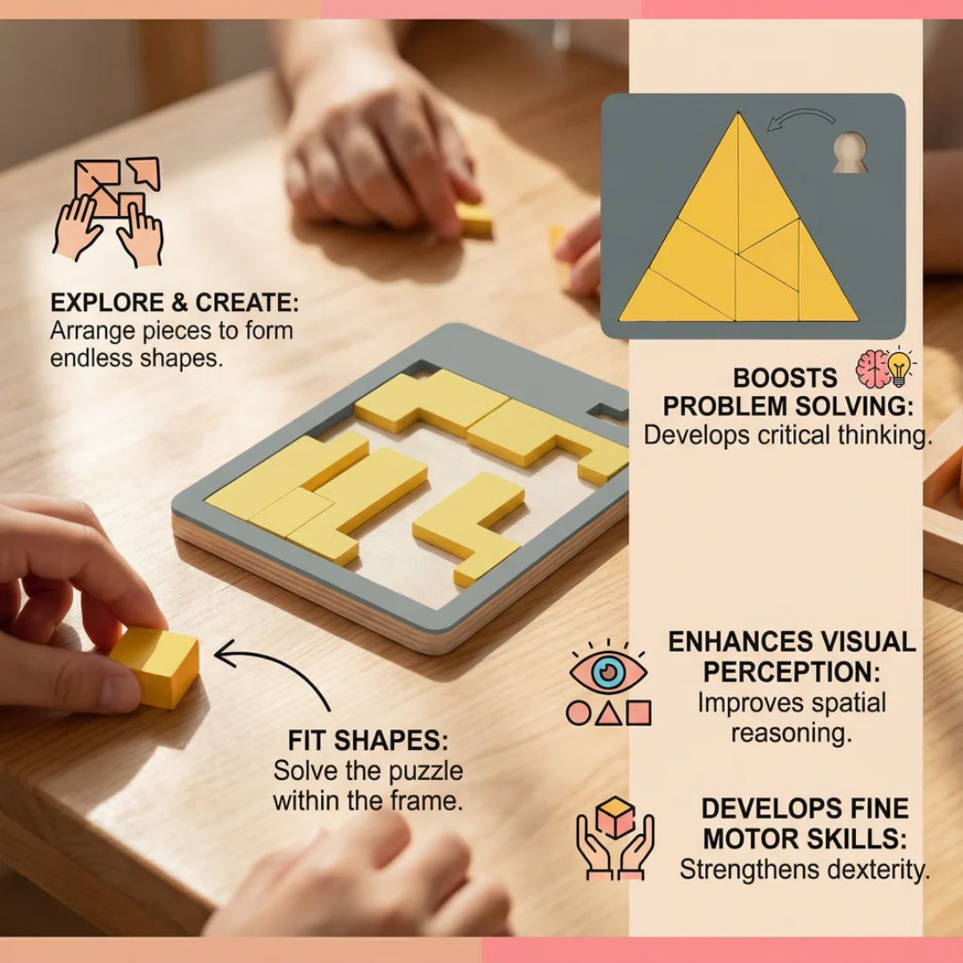 Wooden Tangram Puzzle Game
