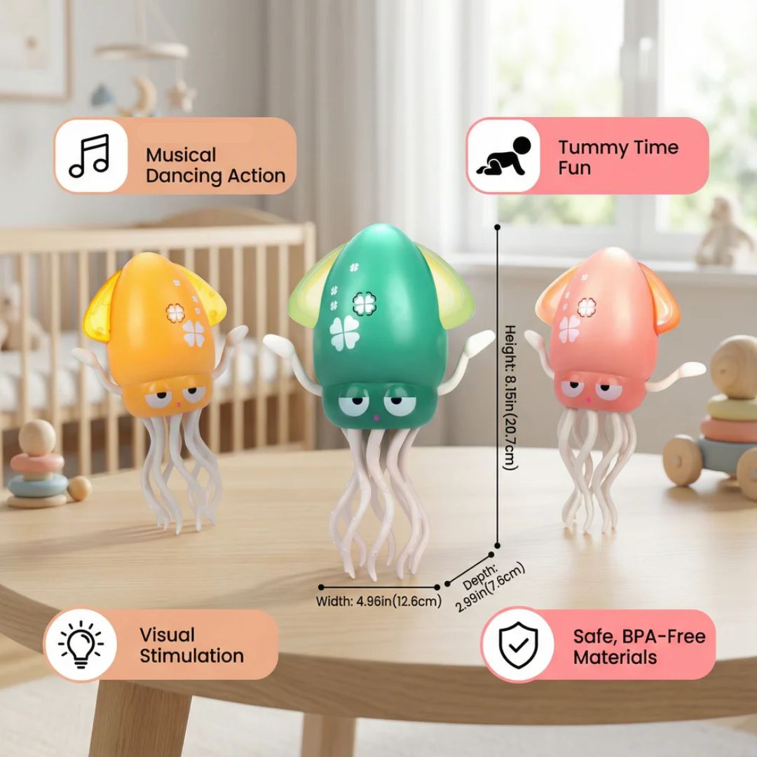 Dancing Squid Tummy Time Toy