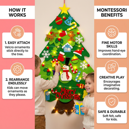 Montessori Felt Christmas Tree