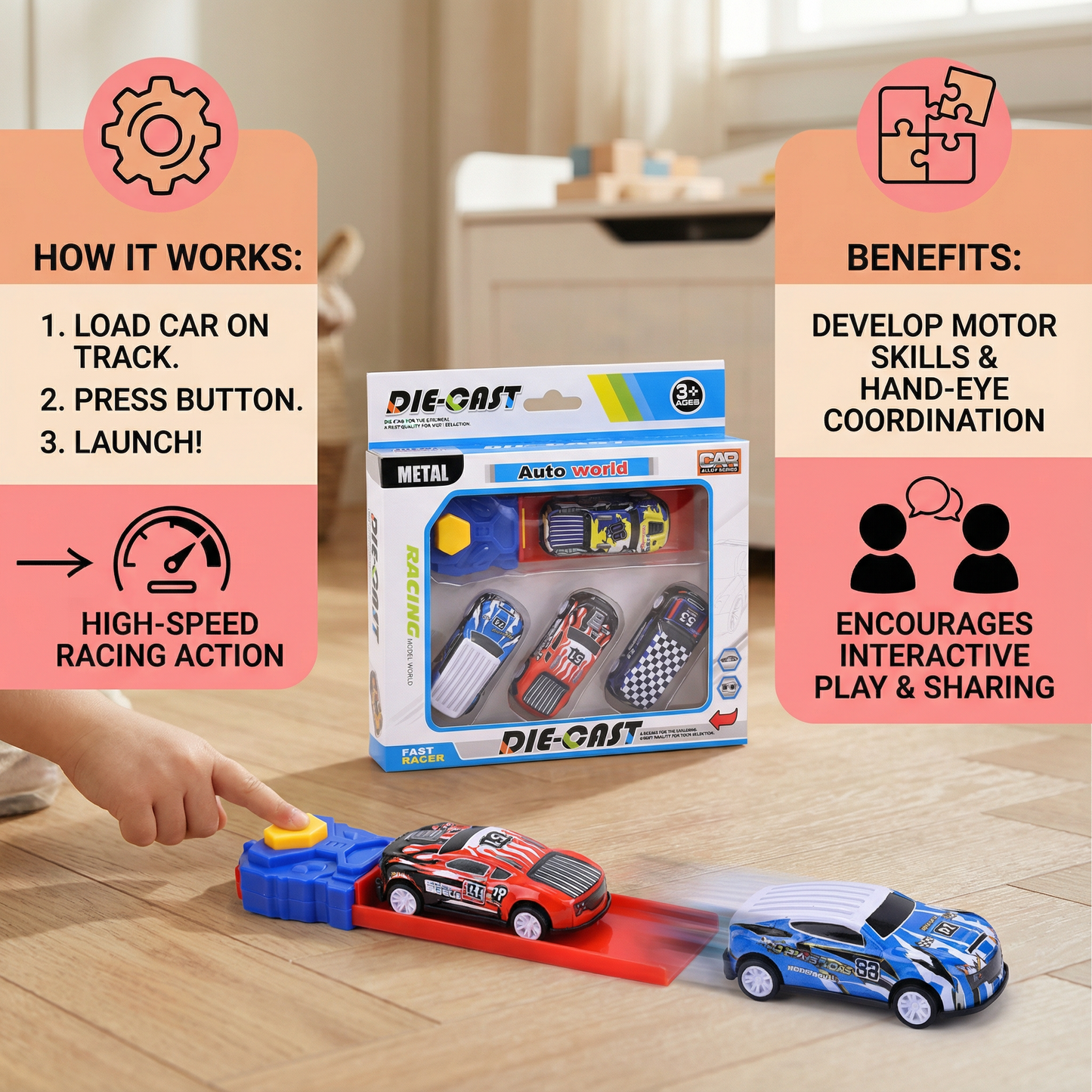 Car Catapult Racing Set