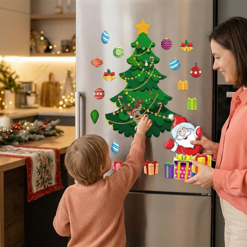 Christmas Montessori Magnetic Sticker Set for DIY Decorating