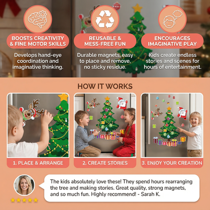 Christmas Montessori Magnetic Sticker Set for DIY Decorating