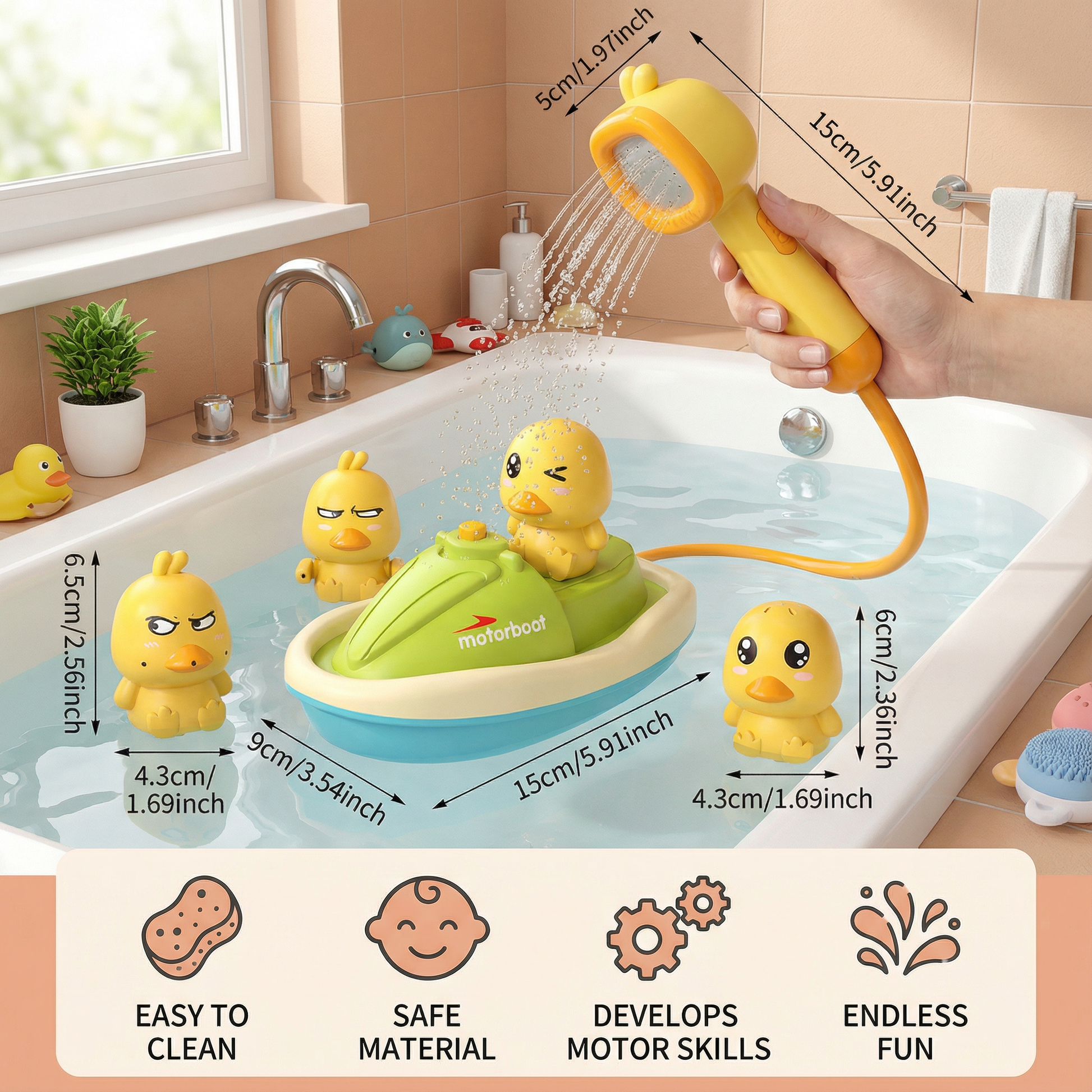 Sprinkling Bath Ducks