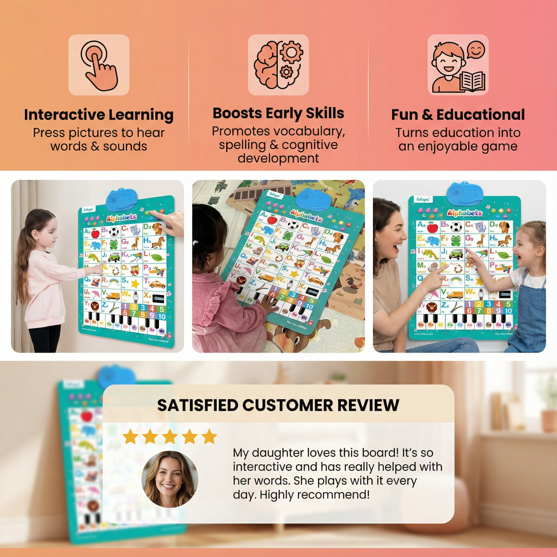 Talking English Learning Board for Children