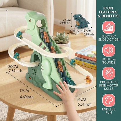 Dino Slide Roller Coaster Fun
