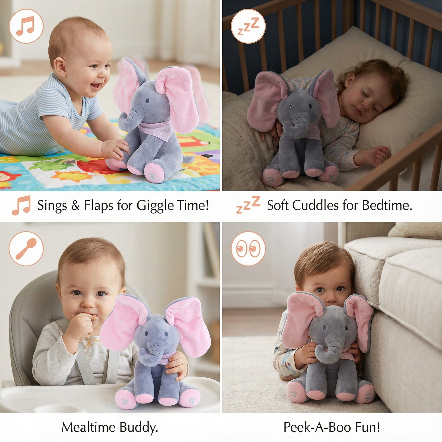 Peek-A-Boo-Elephant - Interactive Plush Toy