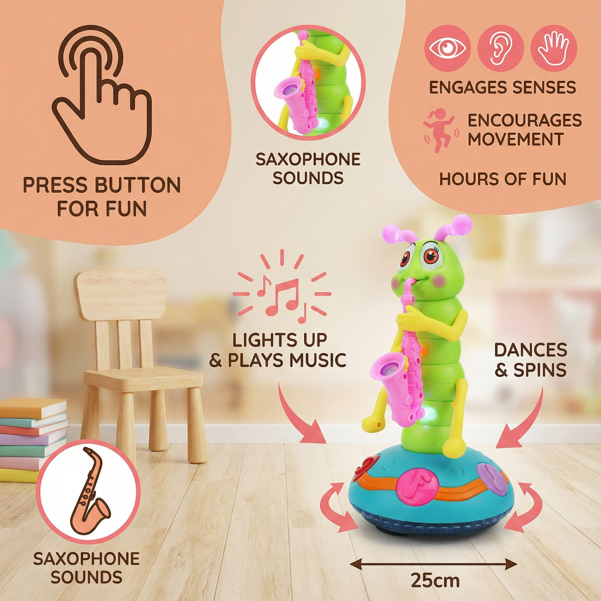 Dancing Saxophone Caterpillar