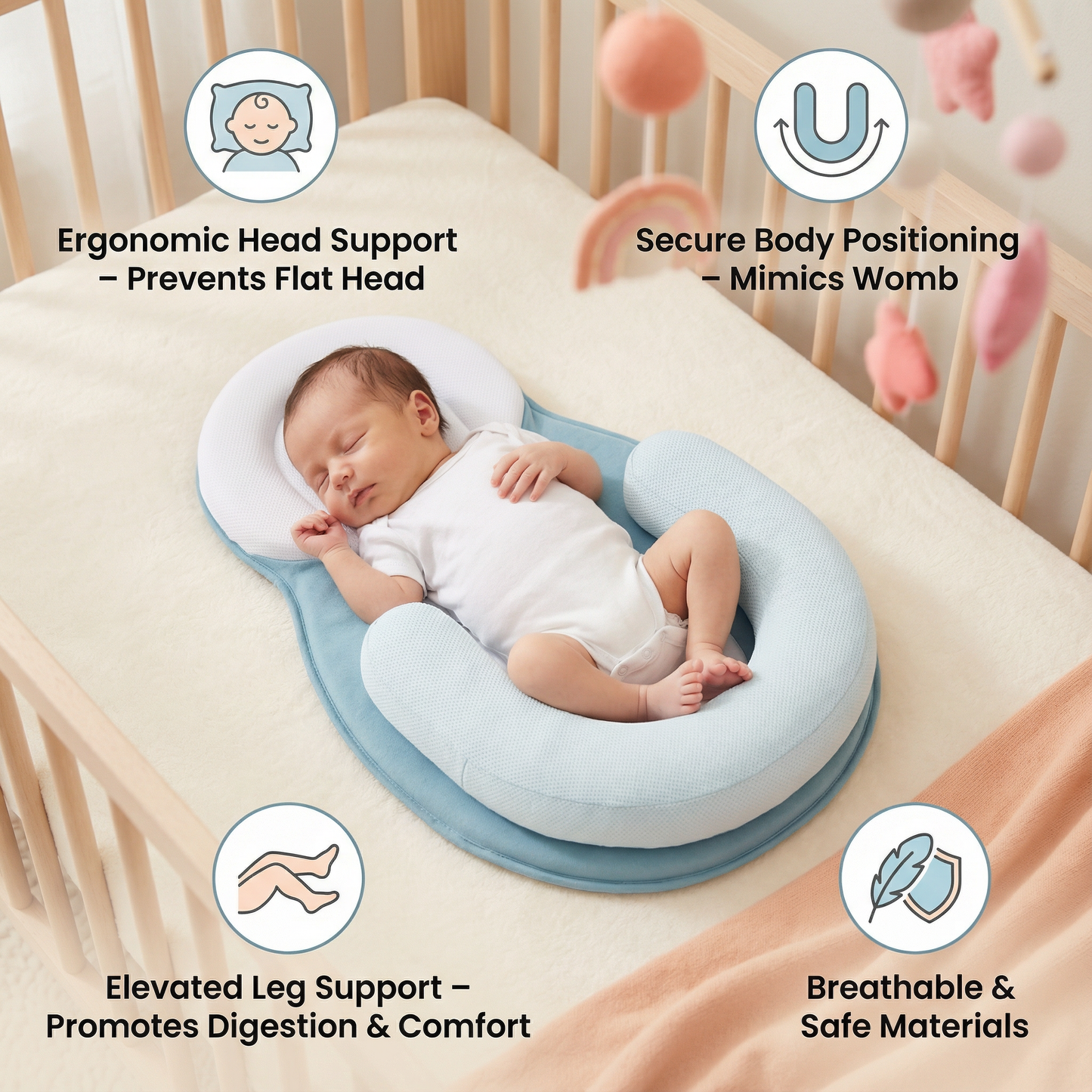 Babylounger - Safe Baby Support Pillow