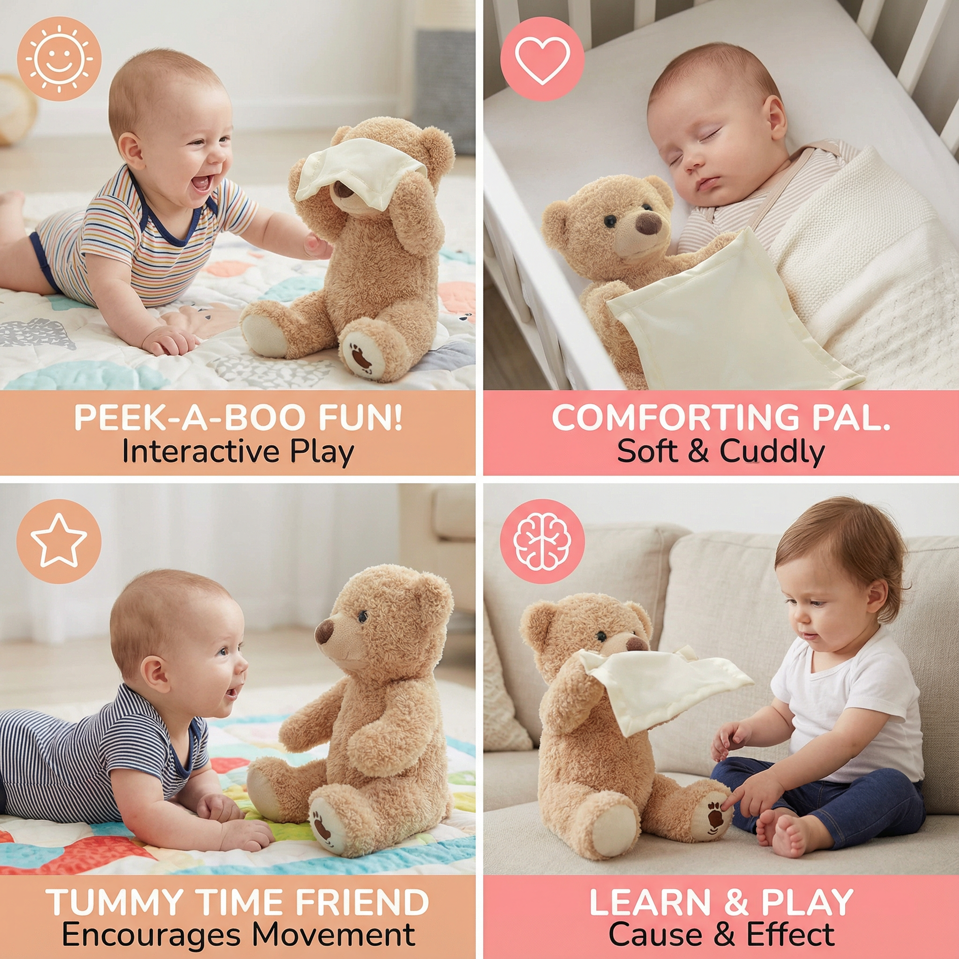 Peek-A-Boo-Teddy - Interactive Plush Toy