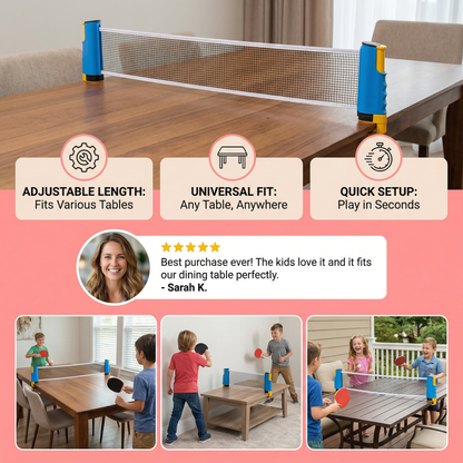 Adjustable table tennis set - suitable for every table!