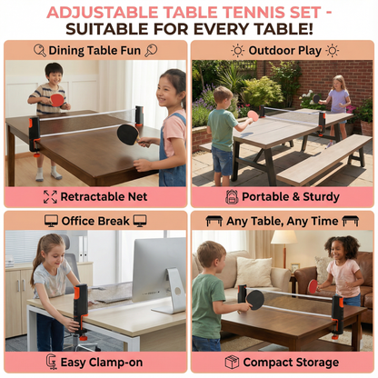 Adjustable table tennis set - suitable for every table!