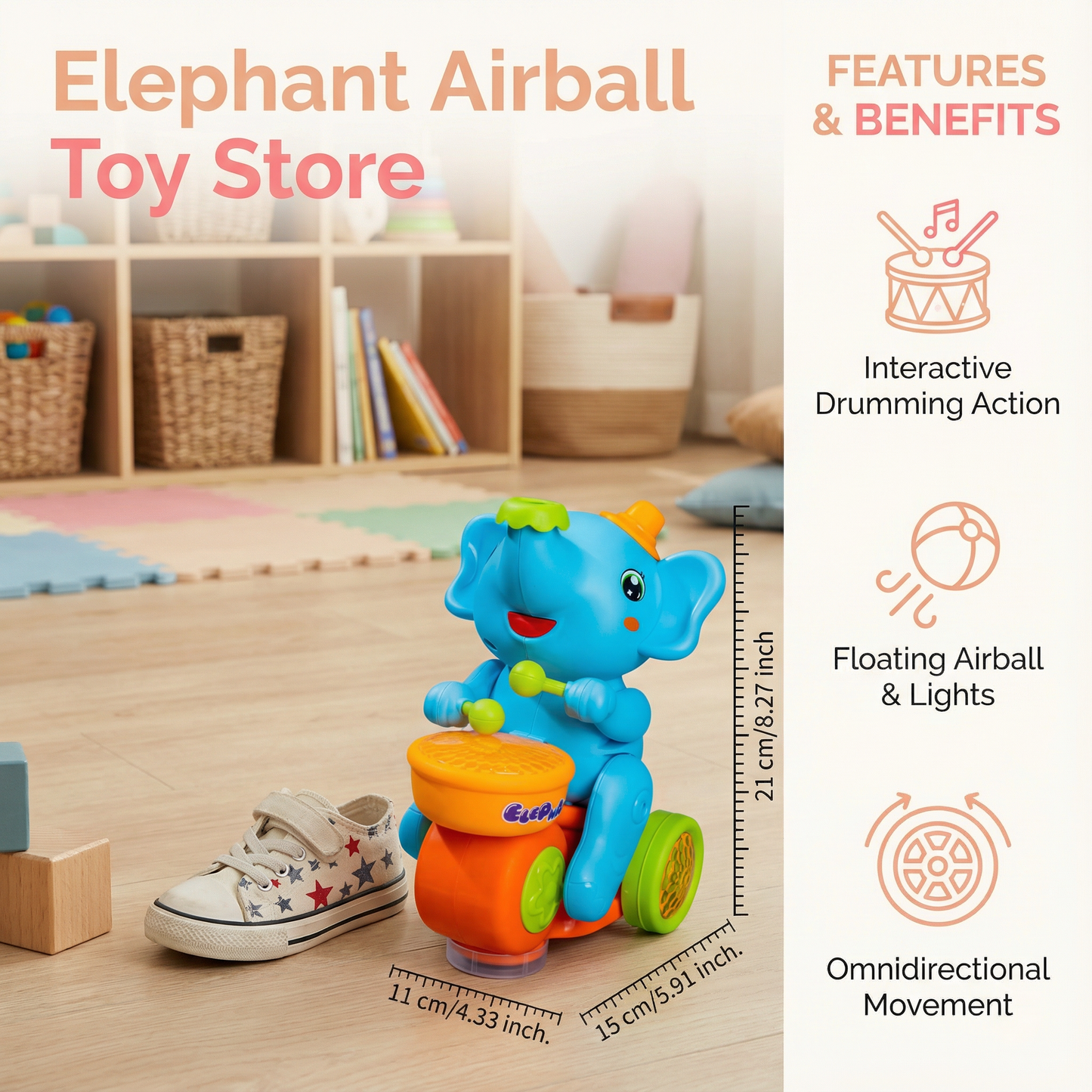 Elephant Airball Toy