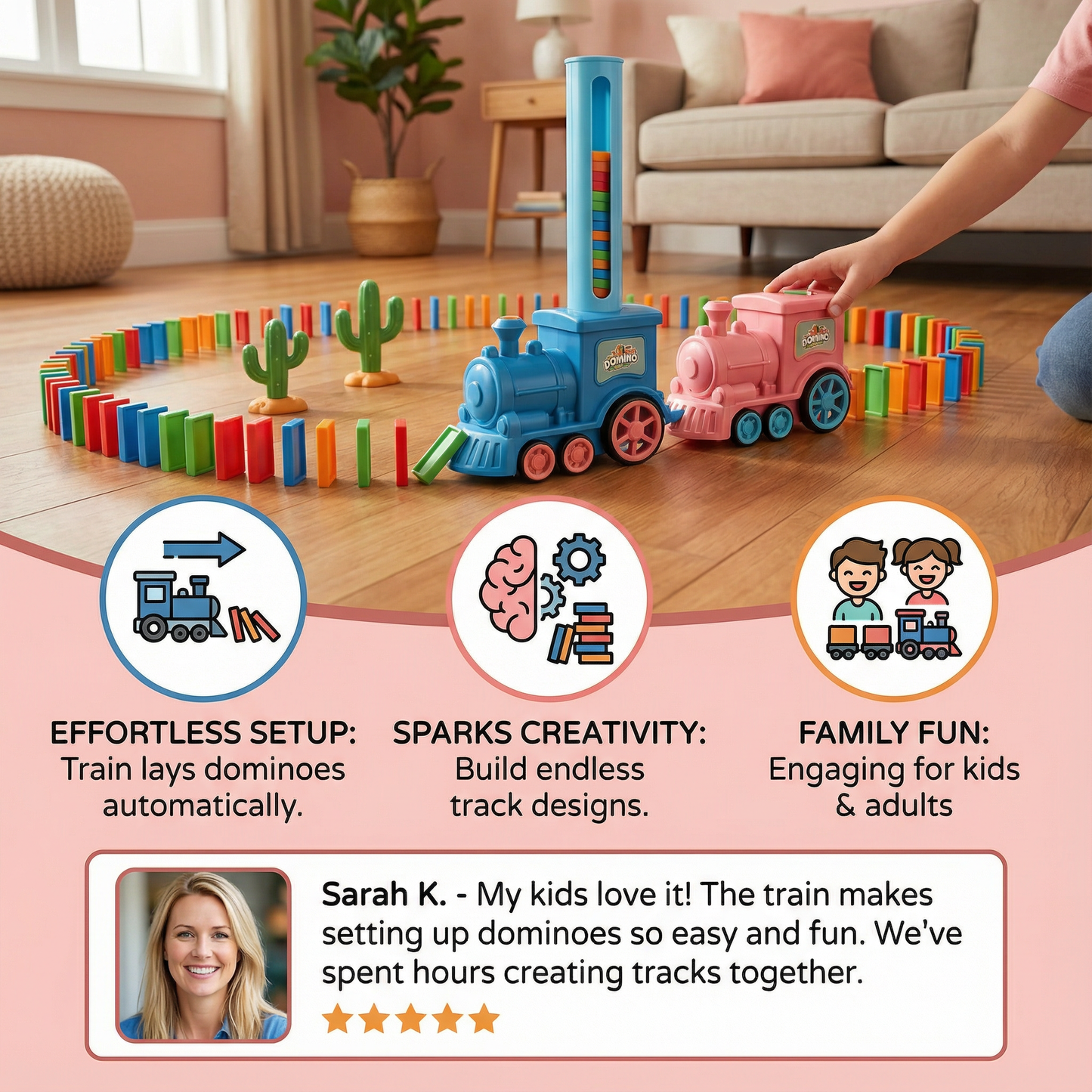 Domino Train Toy for Kids