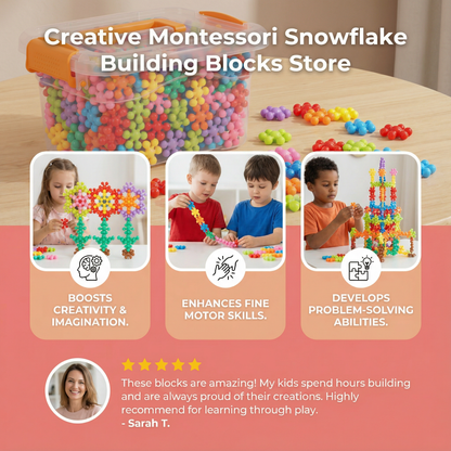 Creative Montessori Snowflake Building Blocks