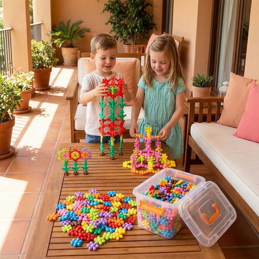 Creative Montessori Snowflake Building Blocks