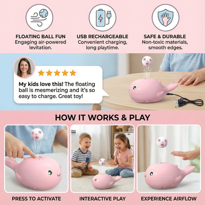 Whale Toy with Floating Ball