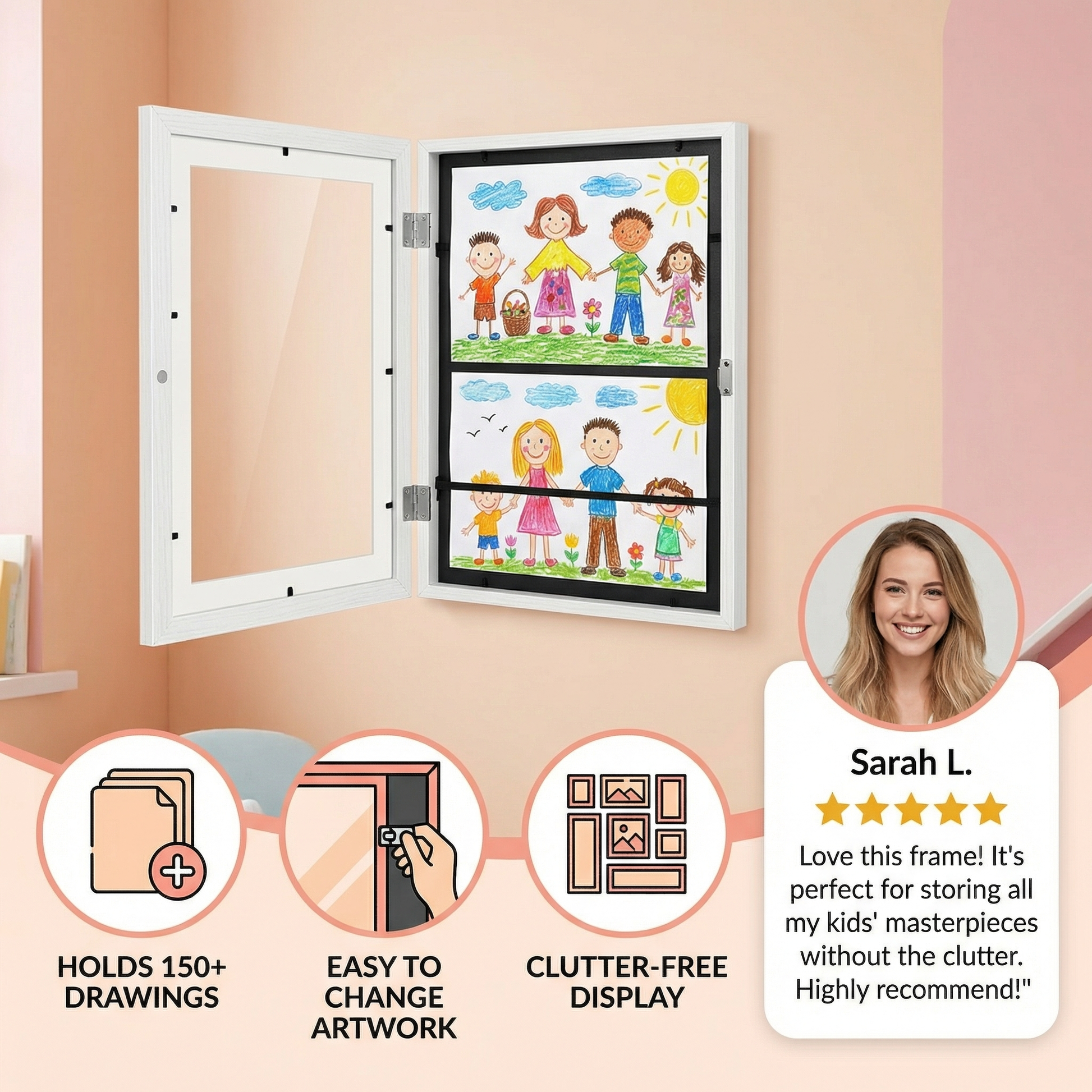 Kids Picture Frame for 150 Drawings