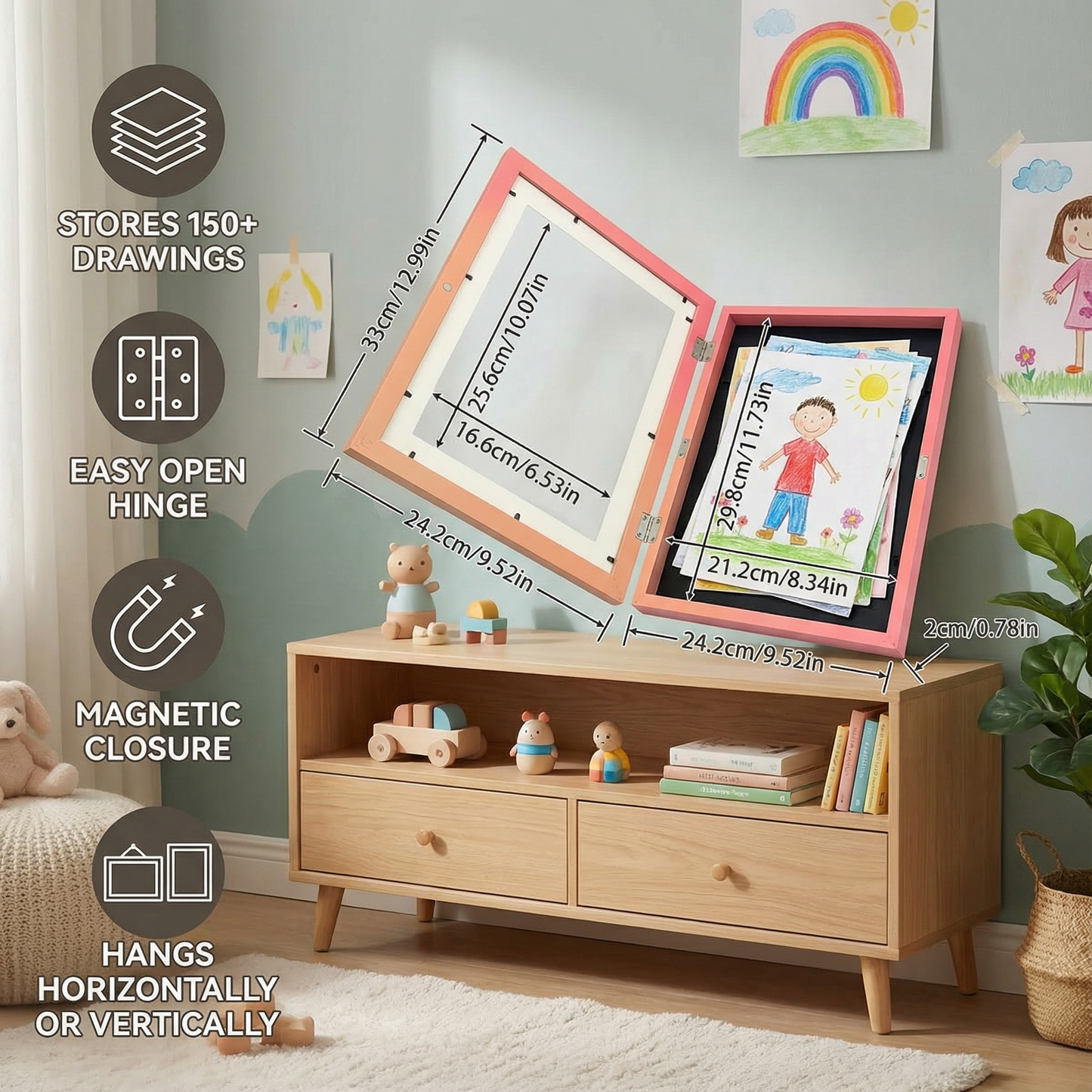 Kids Picture Frame for 150 Drawings