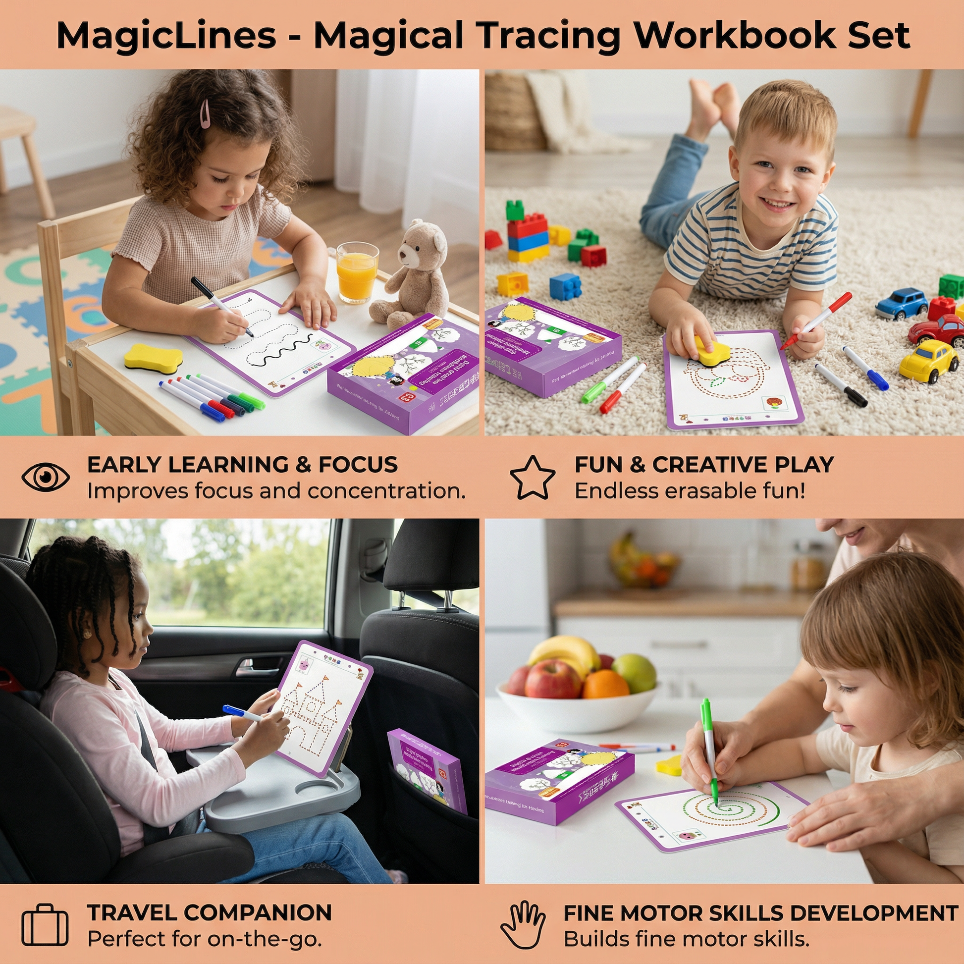 MagicLines - Magical Tracing Workbook Set