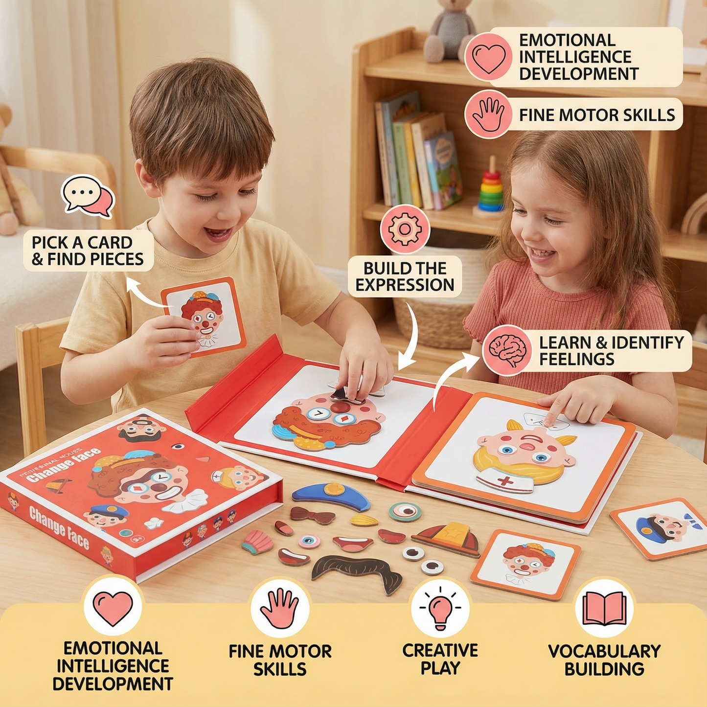 Educational Facial Expression Learning Puzzle for Kids