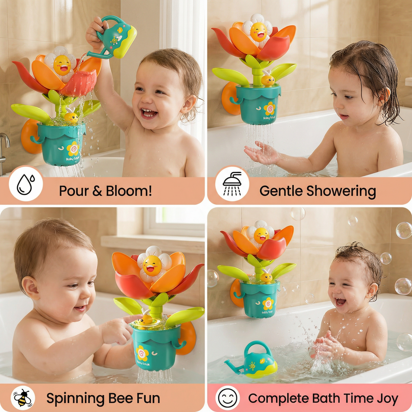 Flower Fun Bath Toy with Watering Can