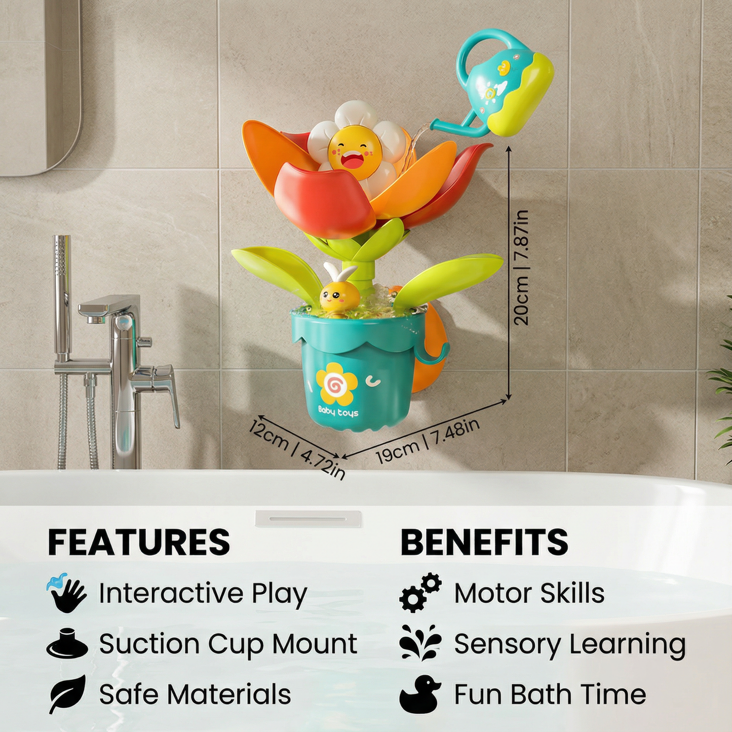 Flower Fun Bath Toy with Watering Can