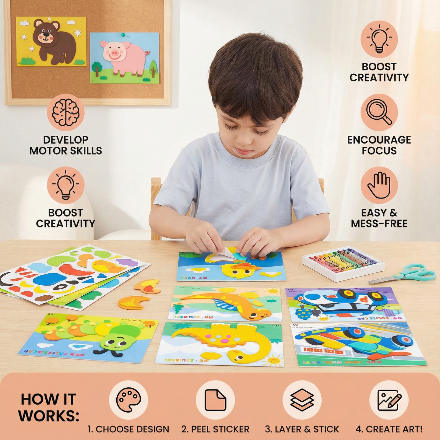 Creative Sticker Craft Set for Kids