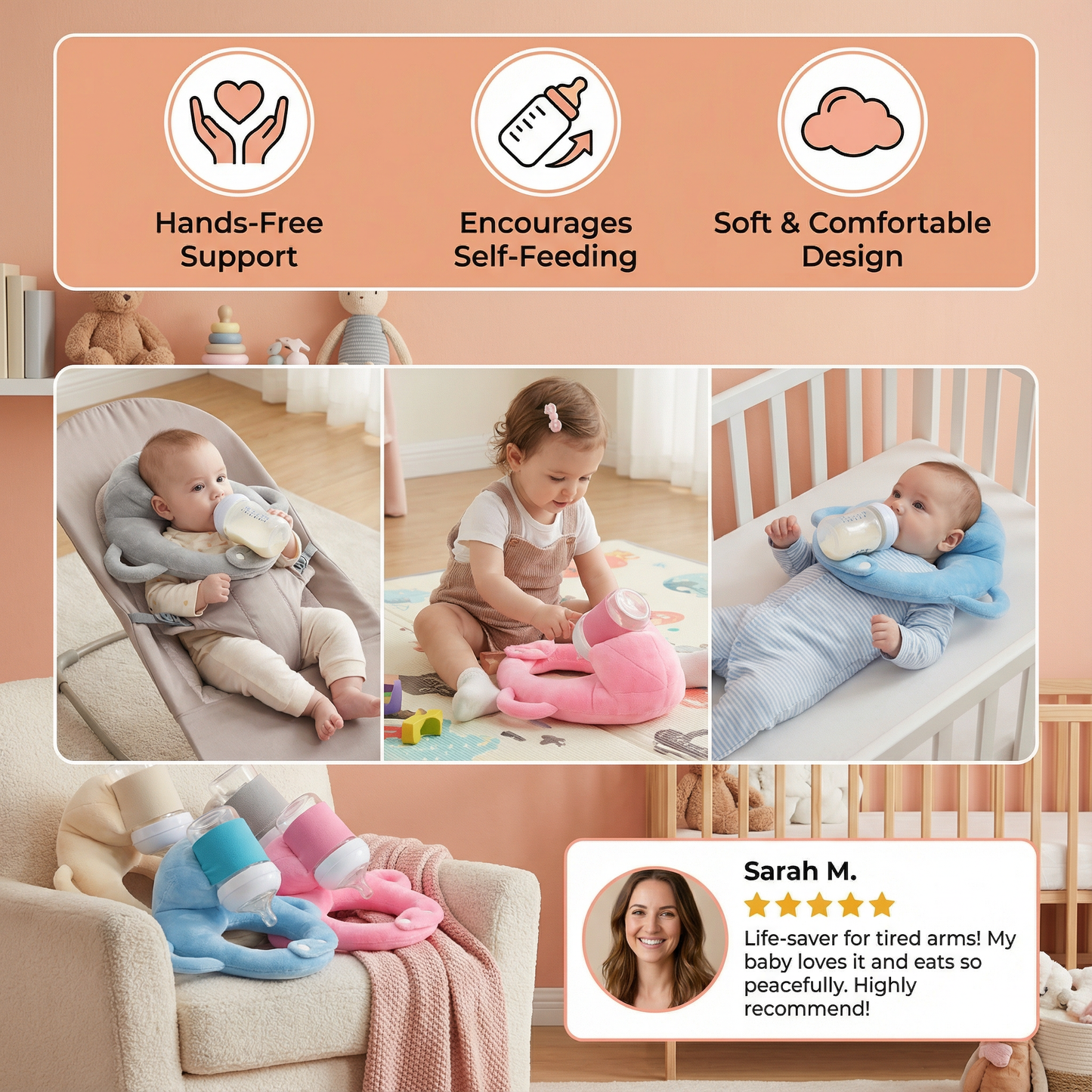 Hands-Free Nursing Pillow for Babies